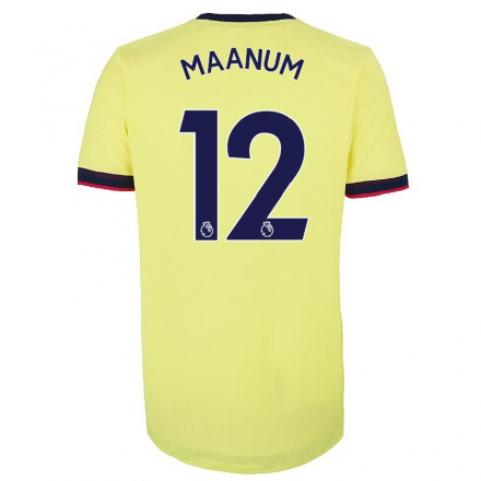 Lapset Jalkapallo Frida Maanum #12 Punainen Valkoinen Kotipaita 2021/22 Lyhythihainen Paita T-paita