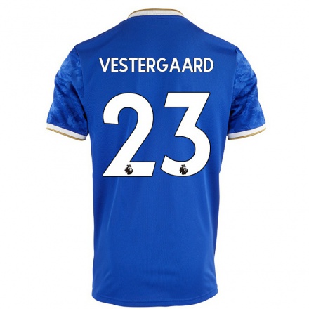 Lapset Jalkapallo Jannik Vestergaard #23 Kuninkaallisen Sininen Kotipaita 2021/22 Lyhythihainen Paita T-paita