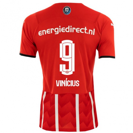 Lapset Jalkapallo Carlos Vinicius #9 Punainen Kotipaita 2021/22 Lyhythihainen Paita T-paita