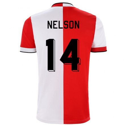 Lapset Jalkapallo Reiss Nelson #14 Punainen Valkoinen Kotipaita 2021/22 Lyhythihainen Paita T-paita