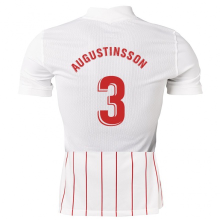 Lapset Jalkapallo Ludwig Augustinsson #3 Valkoinen Kotipaita 2021/22 Lyhythihainen Paita T-paita