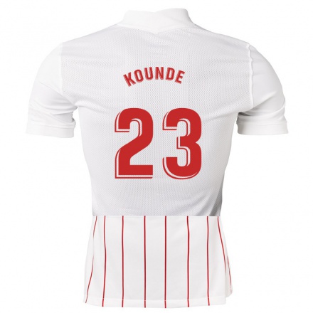 Lapset Jalkapallo Jules Kounde #23 Valkoinen Kotipaita 2021/22 Lyhythihainen Paita T-paita