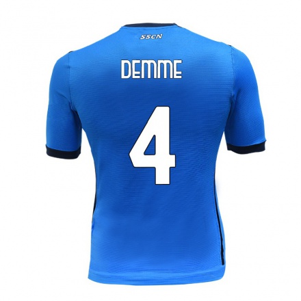 Lapset Jalkapallo Diego Demme #4 Sininen Kotipaita 2021/22 Lyhythihainen Paita T-paita