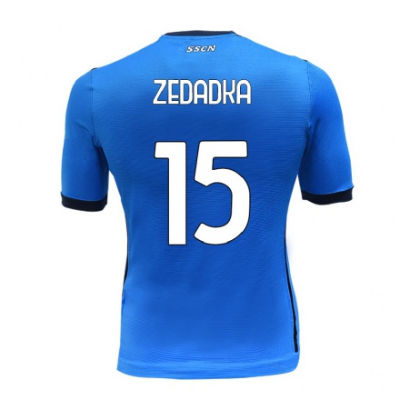 Lapset Jalkapallo Karim Zedadka #15 Sininen Kotipaita 2021/22 Lyhythihainen Paita T-paita