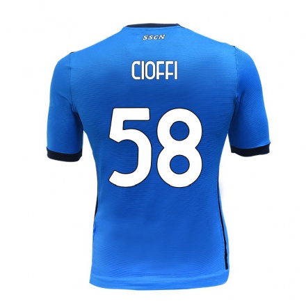 Lapset Jalkapallo Antonio Cioffi #58 Sininen Kotipaita 2021/22 Lyhythihainen Paita T-paita