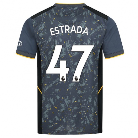 Lapset Jalkapallo Pascal Juan Estrada #47 Harmaa Vieraspaita 2021/22 Lyhythihainen Paita T-paita