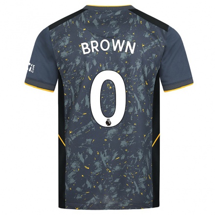 Lapset Jalkapallo Amarie Brown #0 Harmaa Vieraspaita 2021/22 Lyhythihainen Paita T-paita