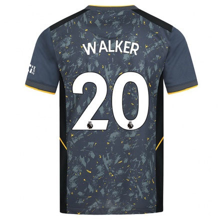 Lapset Jalkapallo Lowri Walker #20 Harmaa Vieraspaita 2021/22 Lyhythihainen Paita T-paita
