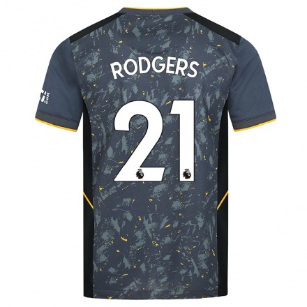 Lapset Jalkapallo Eva Rodgers #21 Harmaa Vieraspaita 2021/22 Lyhythihainen Paita T-paita