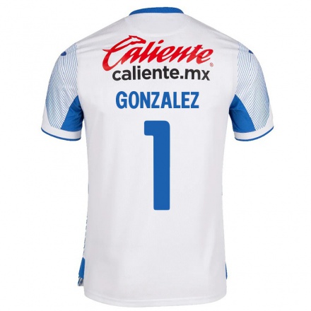 Lapset Jalkapallo Itzayana Gonzalez #1 Valkoinen Vieraspaita 2021/22 Lyhythihainen Paita T-paita