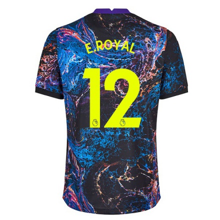 Lapset Jalkapallo Emerson Royal #12 Monivärinen Vieraspaita 2021/22 Lyhythihainen Paita T-paita