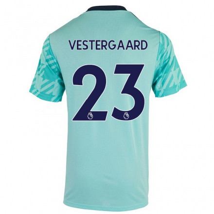 Lapset Jalkapallo Jannik Vestergaard #23 Vaaleanvihreä Vieraspaita 2021/22 Lyhythihainen Paita T-paita