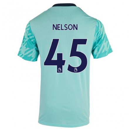 Lapset Jalkapallo Benjamin Harvey Nelson #45 Vaaleanvihreä Vieraspaita 2021/22 Lyhythihainen Paita T-paita