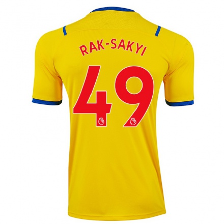 Lapset Jalkapallo Jesurun Rak-Sakyi #49 Keltainen Vieraspaita 2021/22 Lyhythihainen Paita T-paita