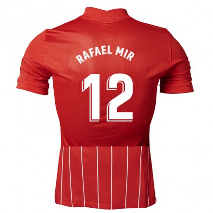 Lapset Jalkapallo Rafael Mir #12 Tummanpunainen Vieraspaita 2021/22 Lyhythihainen Paita T-paita