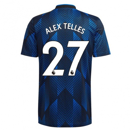 Lapset Jalkapallo Alex Telles #27 Tummansininen 3. Paita 2021/22 Lyhythihainen Paita T-paita