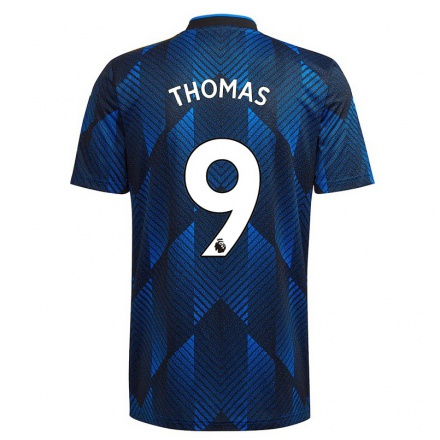Lapset Jalkapallo Martha Thomas #9 Tummansininen 3. Paita 2021/22 Lyhythihainen Paita T-paita