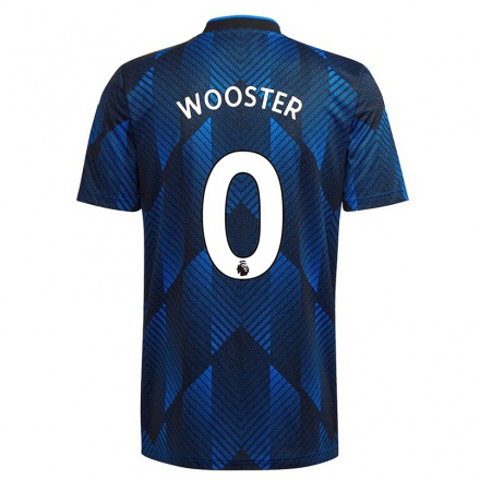 Lapset Jalkapallo Tom Wooster #0 Tummansininen 3. Paita 2021/22 Lyhythihainen Paita T-paita