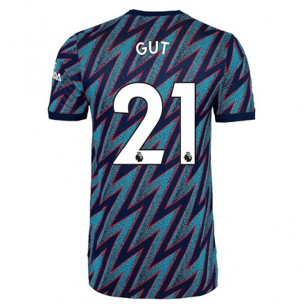 Lapset Jalkapallo Malin Gut #21 Sininen Musta 3. Paita 2021/22 Lyhythihainen Paita T-paita