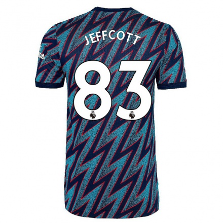 Lapset Jalkapallo Henry Jeffcott #83 Sininen Musta 3. Paita 2021/22 Lyhythihainen Paita T-paita