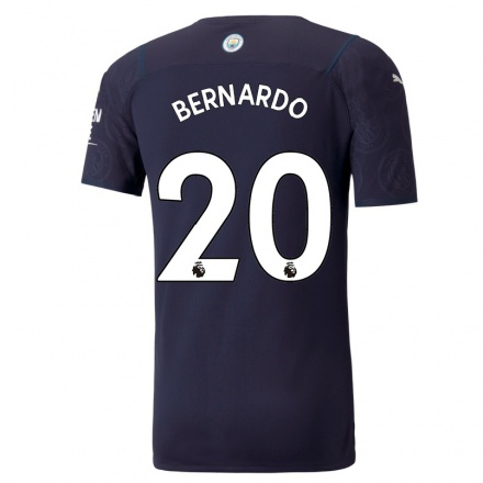 Lapset Jalkapallo Bernardo Silva #20 Tummansininen 3. Paita 2021/22 Lyhythihainen Paita T-paita