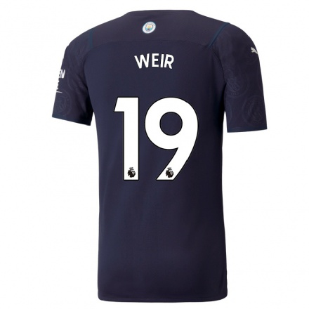Lapset Jalkapallo Caroline Weir #19 Tummansininen 3. Paita 2021/22 Lyhythihainen Paita T-paita