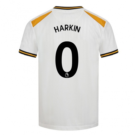 Lapset Jalkapallo Lee Harkin #0 Valkoinen Keltainen 3. Paita 2021/22 Lyhythihainen Paita T-paita