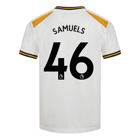 Lapset Jalkapallo Austin Samuels #46 Valkoinen Keltainen 3. Paita 2021/22 Lyhythihainen Paita T-paita