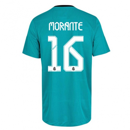 Lapset Jalkapallo Ivan Morante #16 Vaaleanvihreä 3. Paita 2021/22 Lyhythihainen Paita T-paita