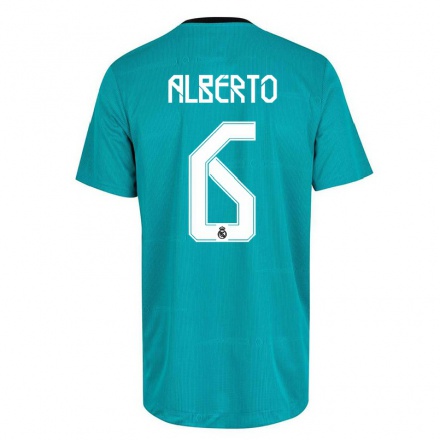 Lapset Jalkapallo Abalde Alberto #6 Vaaleanvihreä 3. Paita 2021/22 Lyhythihainen Paita T-paita