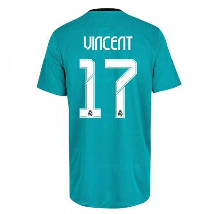 Lapset Jalkapallo Poirier Vincent #17 Vaaleanvihreä 3. Paita 2021/22 Lyhythihainen Paita T-paita