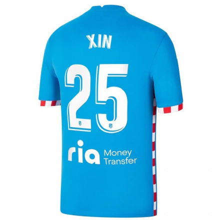 Lapset Jalkapallo Jana Xin #25 Sininen 3. Paita 2021/22 Lyhythihainen Paita T-paita