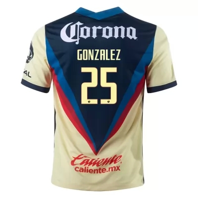 Lapset Jalkapallo Fernando Gonzalez #25 Kotipaita Keltainen Pelipaita 2020/21 Lyhythihainen Paita