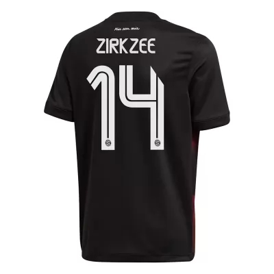 Lapset Jalkapallo Joshua Zirkzee #14 3. Paita Musta Pelipaita 2020/21 Lyhythihainen Paita