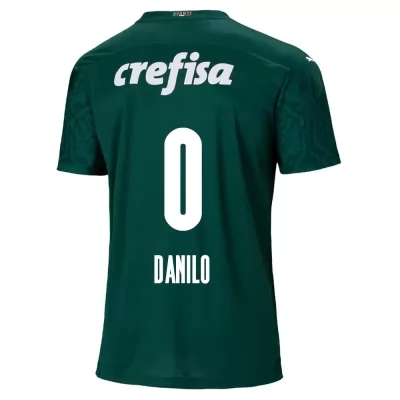 Lapset Jalkapallo Danilo #0 Kotipaita Vihreä Pelipaita 2020/21 Lyhythihainen Paita