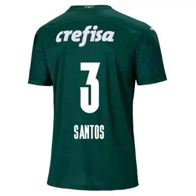 Lapset Jalkapallo Emerson Santos #3 Kotipaita Vihreä Pelipaita 2020/21 Lyhythihainen Paita