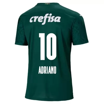 Lapset Jalkapallo Luiz Adriano #10 Kotipaita Vihreä Pelipaita 2020/21 Lyhythihainen Paita