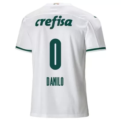 Lapset Jalkapallo Danilo #0 Vieraspaita Valkoinen Pelipaita 2020/21 Lyhythihainen Paita