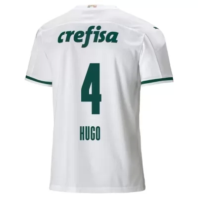 Lapset Jalkapallo Vitor Hugo #4 Vieraspaita Valkoinen Pelipaita 2020/21 Lyhythihainen Paita