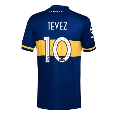 Lapset Jalkapallo Carlos Tevez #10 Kotipaita Kuninkaallisen Sininen Pelipaita 2020/21 Lyhythihainen Paita