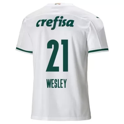 Lapset Jalkapallo Wesley #21 Vieraspaita Valkoinen Pelipaita 2020/21 Lyhythihainen Paita