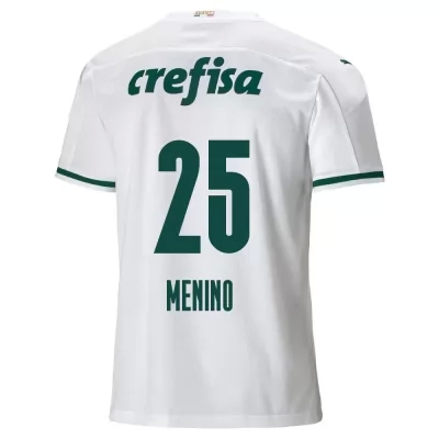 Lapset Jalkapallo Gabriel Menino #25 Vieraspaita Valkoinen Pelipaita 2020/21 Lyhythihainen Paita