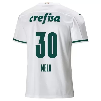 Lapset Jalkapallo Felipe Melo #30 Vieraspaita Valkoinen Pelipaita 2020/21 Lyhythihainen Paita
