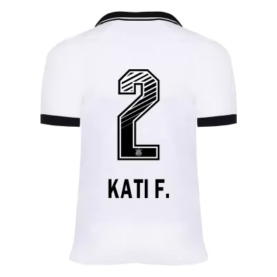 Lapset Jalkapallo Kati F. #2 Kotipaita Valkoinen Pelipaita 2020/21 Lyhythihainen Paita