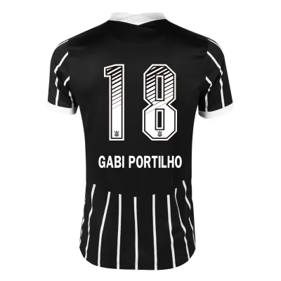 Lapset Jalkapallo Gabi Portilho #18 Vieraspaita Musta Pelipaita 2020/21 Lyhythihainen Paita