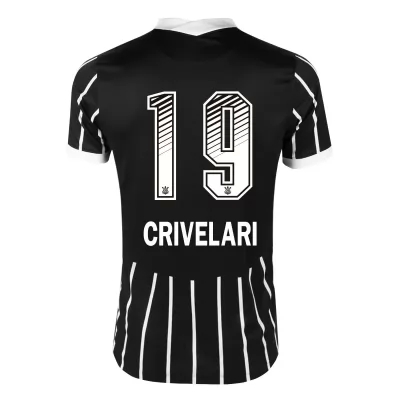 Lapset Jalkapallo Crivelari #19 Vieraspaita Musta Pelipaita 2020/21 Lyhythihainen Paita