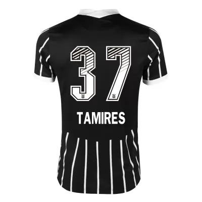 Lapset Jalkapallo Tamires #37 Vieraspaita Musta Pelipaita 2020/21 Lyhythihainen Paita