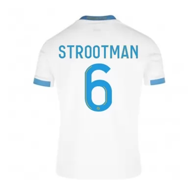 Lapset Jalkapallo Kevin Strootman #6 Kotipaita Valkoinen Sininen Pelipaita 2020/21 Lyhythihainen Paita