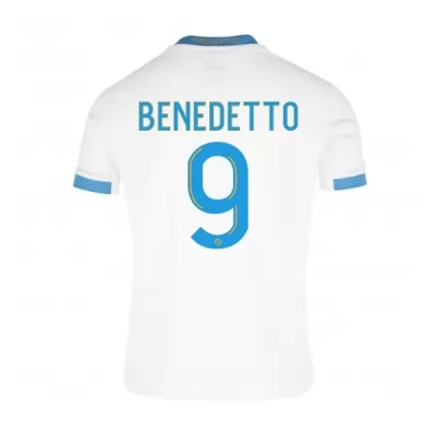 Lapset Jalkapallo Dario Benedetto #9 Kotipaita Valkoinen Sininen Pelipaita 2020/21 Lyhythihainen Paita