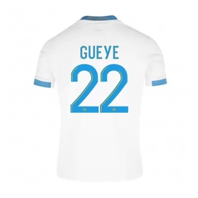 Lapset Jalkapallo Pape Gueye #22 Kotipaita Valkoinen Sininen Pelipaita 2020/21 Lyhythihainen Paita
